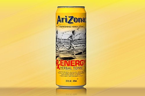 Arizona Tea RX Energy Herbal Tonic, 23 Ounce Cans (Pack of 8, Total of 184 Oz)