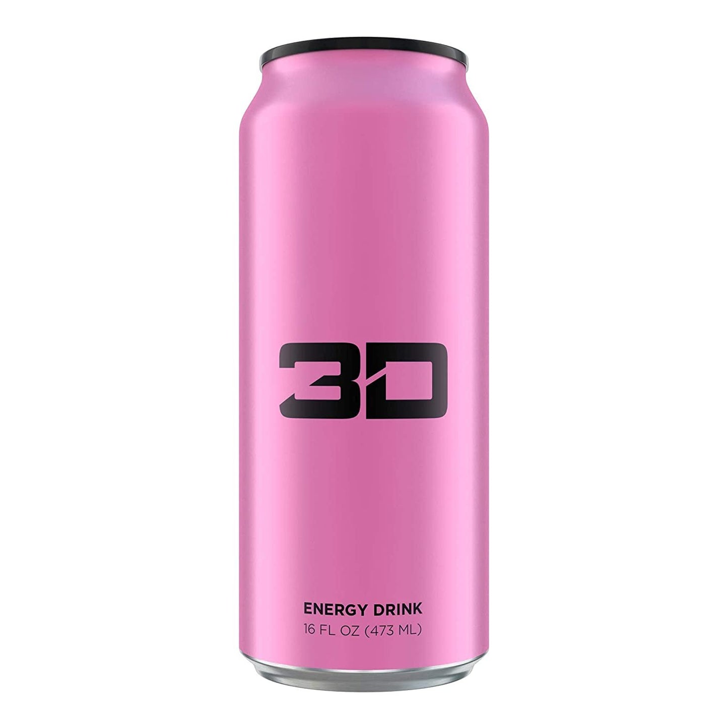 3D Sugar-Free Energy Drink, Pre-Workout Performance, Pink, 16 oz Cans (Pack of 12)