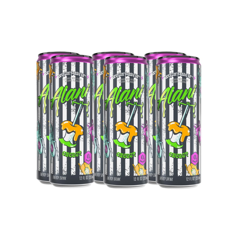 Alani Nu Energy Drink Witch's Brew Limited Edition Beetle Juice 12 oz (Pack of 6)