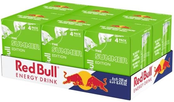Red Bull Summer Edition Curuba Elderflower Energy Drink, 8.4 Fl Oz, 24 Cans (6 Packs of 4)