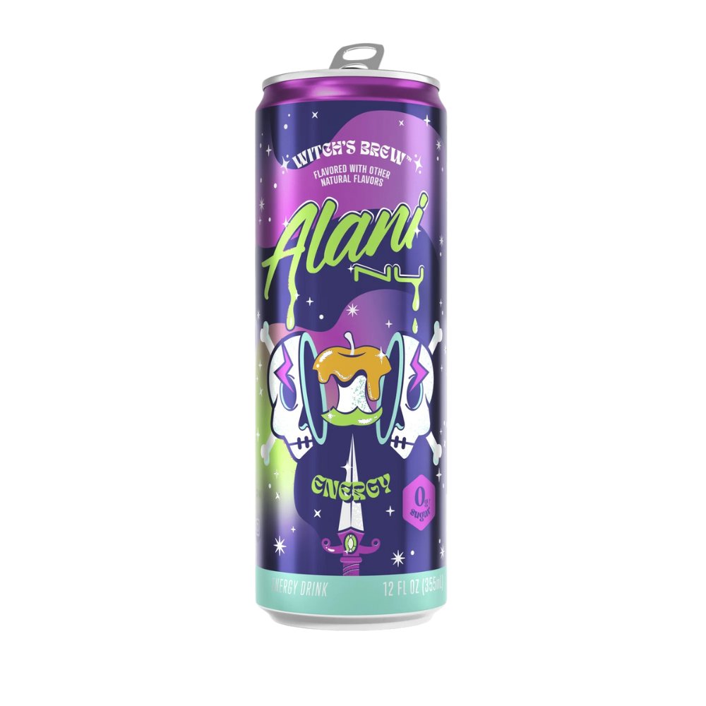 Alani Nu Energy Drinks 6 Cans Sugar Free 200mg of Caffeine B Vitamins 12 Fluid Ounce Cans (Witches Brew)