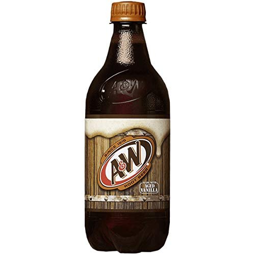 A&W Root Beer, 20 Fl Oz Bottle, (Pack of 8, Total of 160 Fl Oz)