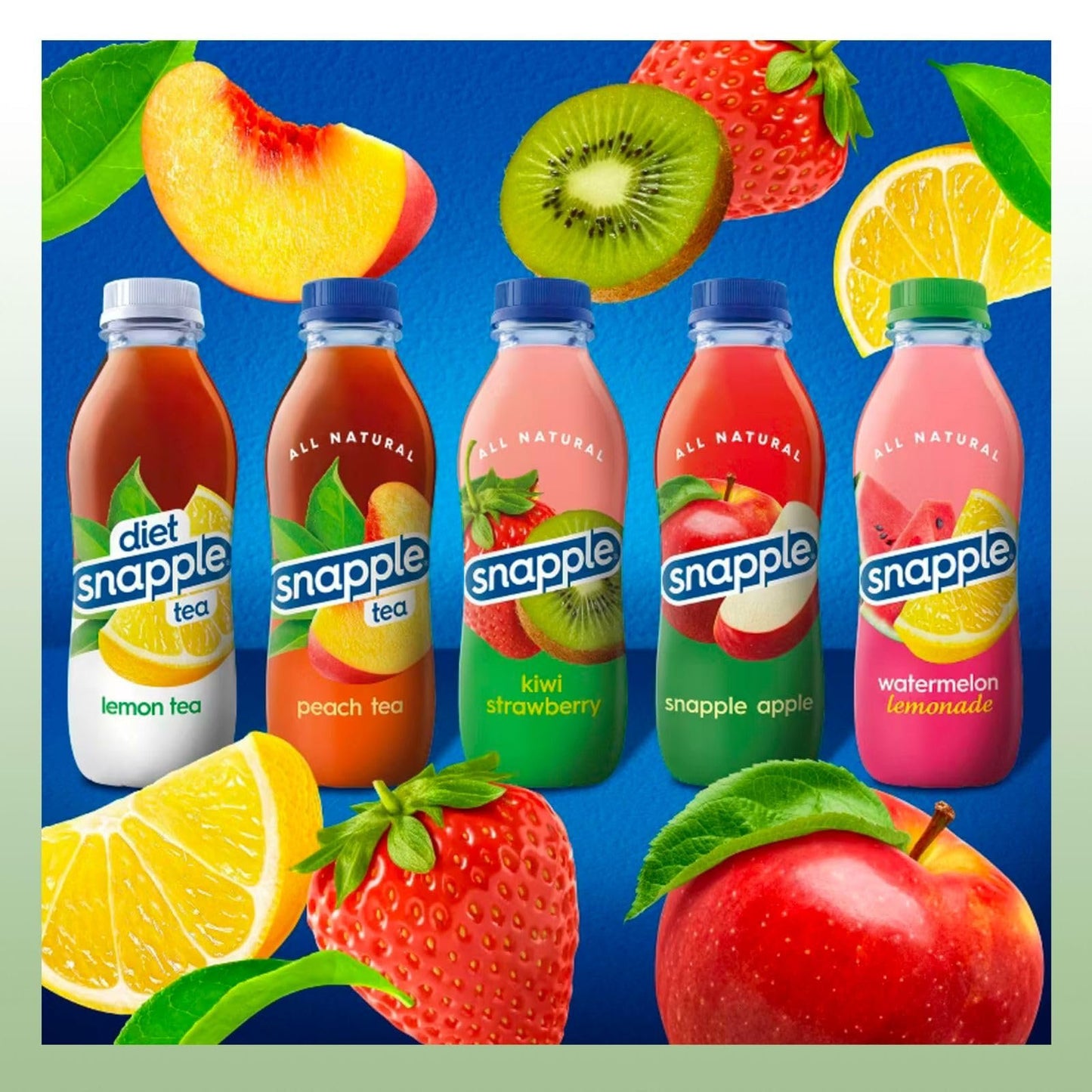 Snapple Kiwi Strawberry All Natural Fruit Juice Drink, 64 fl oz Plastic Bottles (4 Pack)
