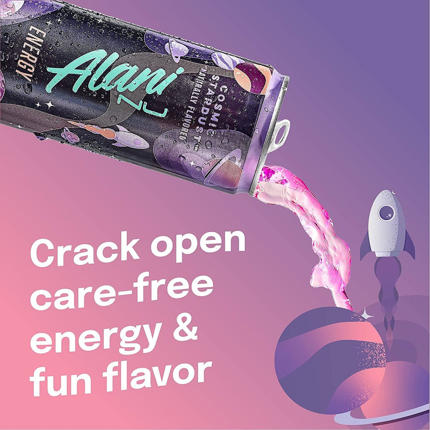Alani Nu Sugar-Free Energy Drink, Pre-Workout Performance, Tropsicle, 12 oz Cans (Pack of 12)
