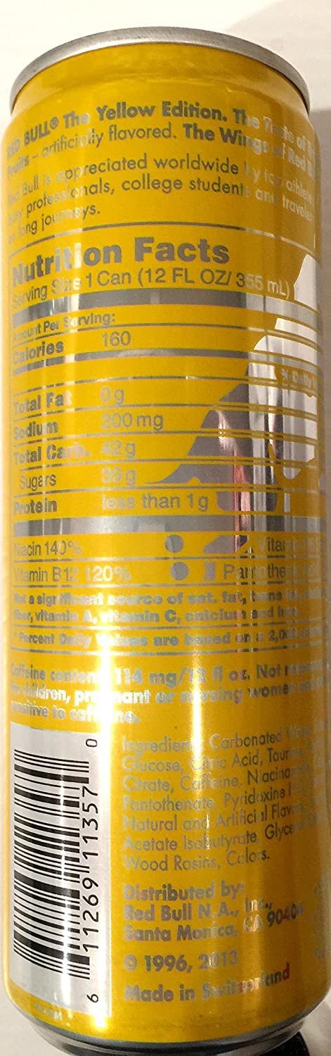 Red Bull the Yellow Edition - Tropical - 12fl.oz. (Pack of 8)