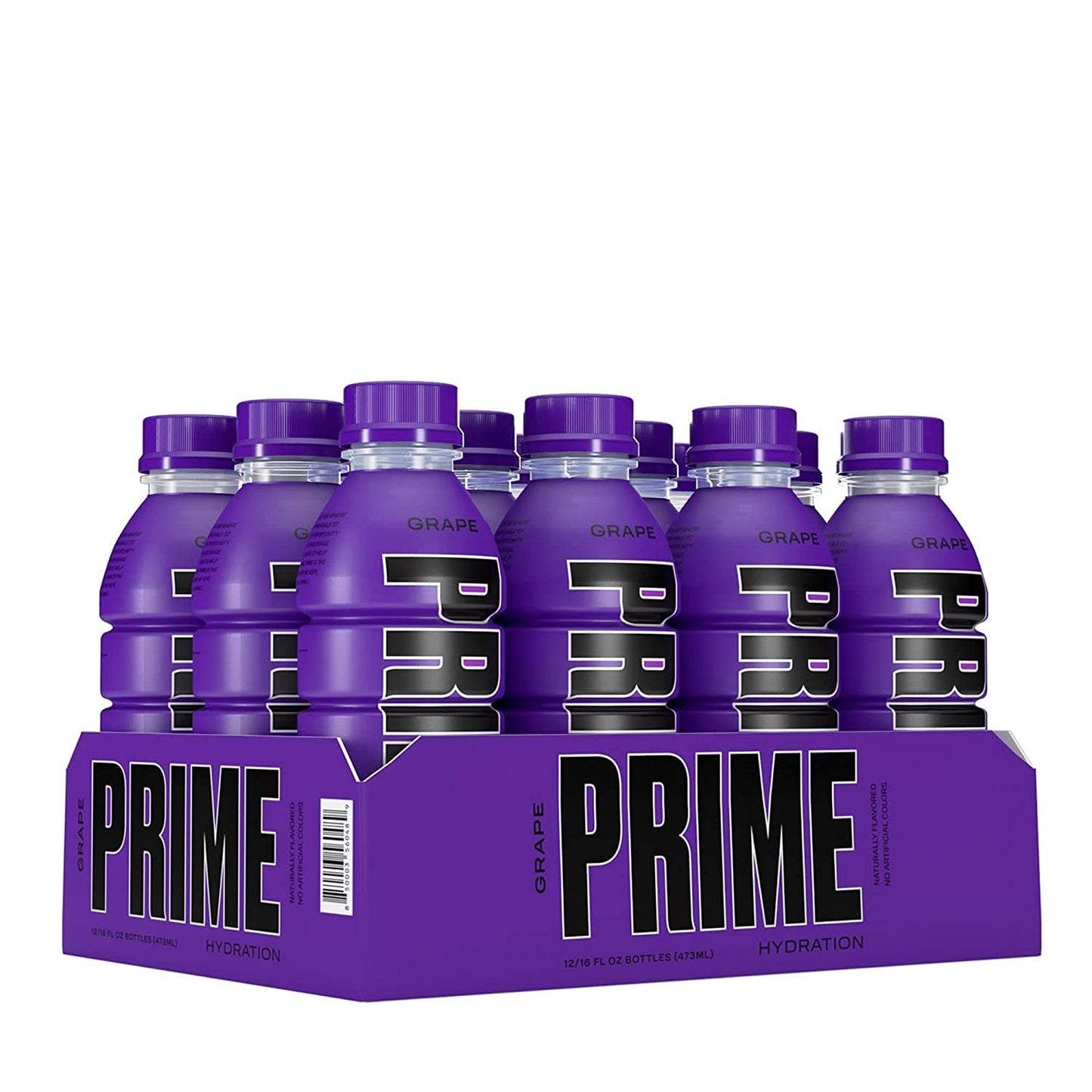 PRIME HYDRATION DRINK By Logan Paul x KSI (Grape), 16 Fl Oz (Pack of 12)