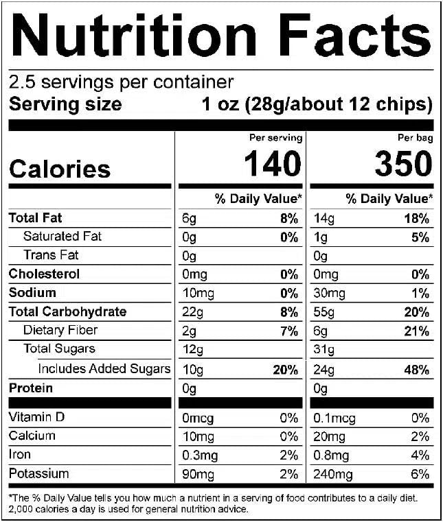 Seneca Foods Crispy Apple Chips, Cinnamon SIX 2.5 oz Bags