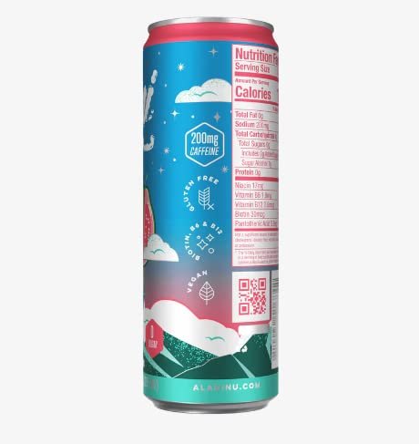 Alani Nu Kiwi Guava Sugar-Free, Energy Drink, Pre workout, 6-12Oz Pack