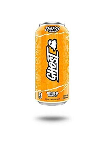 Ghost Energy Ready to Drink 16 Ounce Cans (Tropical Mango, 4 Cans)