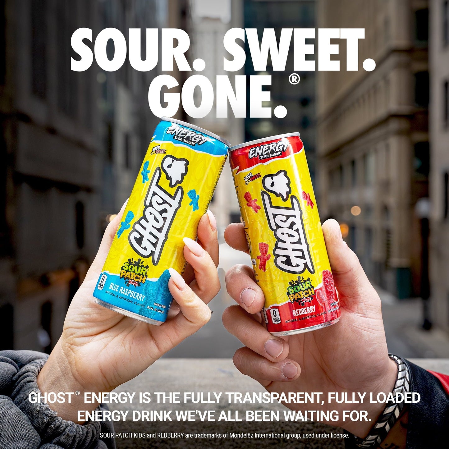 GHOST® Energy Sour Patch Kids Variety, Zero Sugars, 8.4 fl oz, 4 Pack Cans