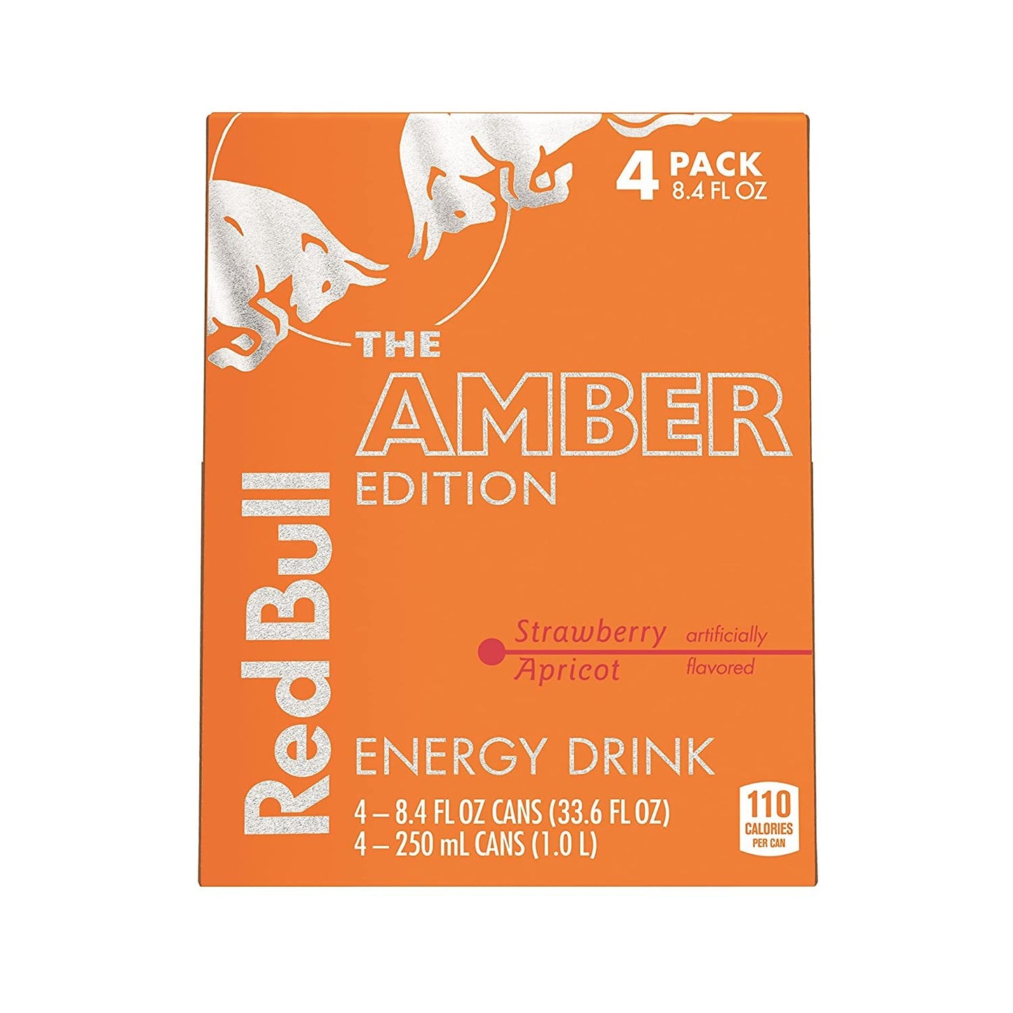 Red Bull Energy Drink, Amber Edition Strawberry Apricot, 8.4 fl oz (4 Pack)