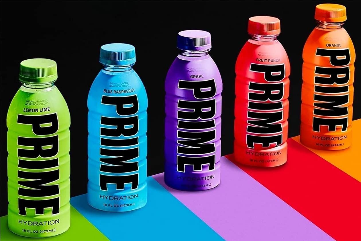 Prime Hydration with BCAA Blend for Muscle Recovery 16.9 Fl Oz Bottle 12 Count (Grape)