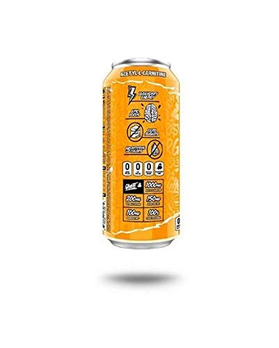Ghost Energy Ready to Drink 16 Ounce Cans (Tropical Mango, 4 Cans)