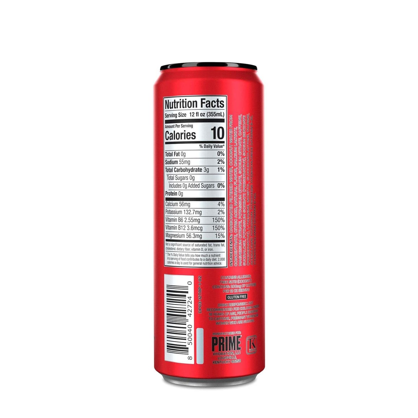 Prime Energy - Energy Drink with 200 mg. of Caffeine and 300 mg. of Electrolytes (Tropical Punch, Single)