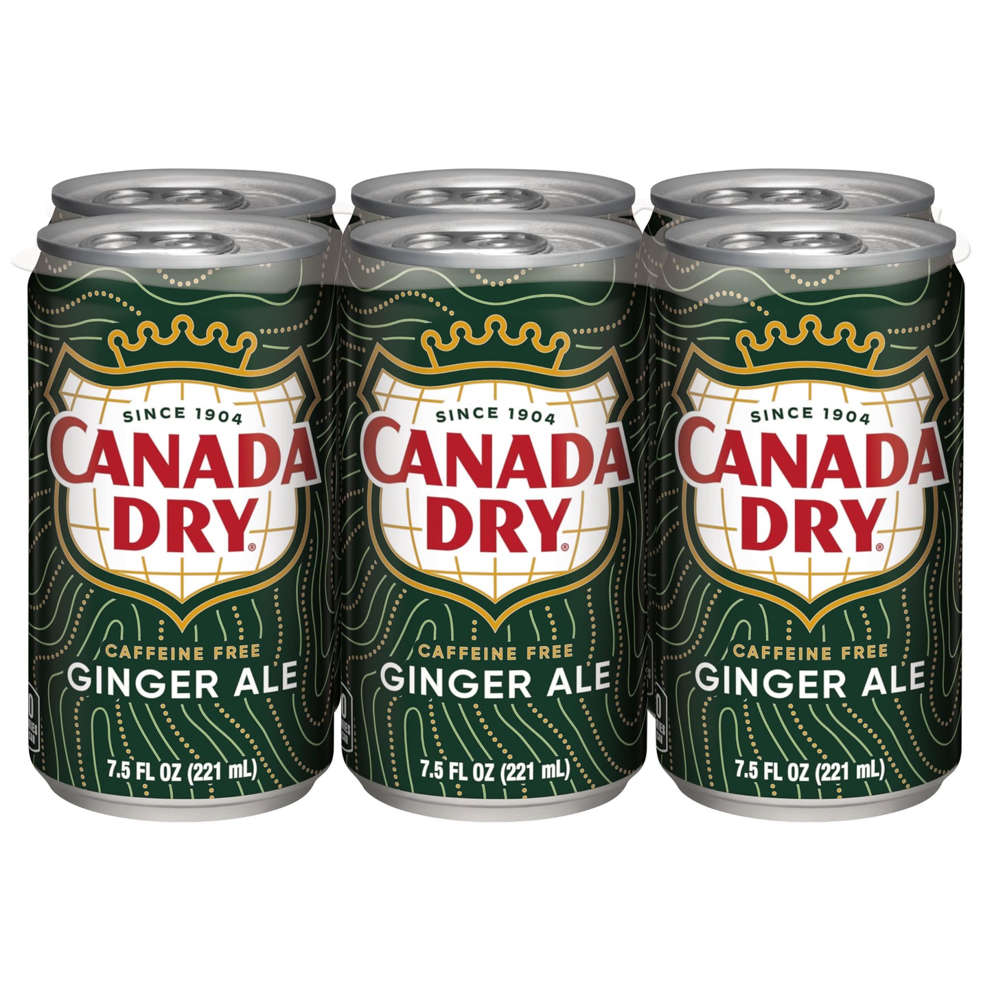 Canada Dry Ginger Ale Soda, 7.5 fl oz cans, 6 pack