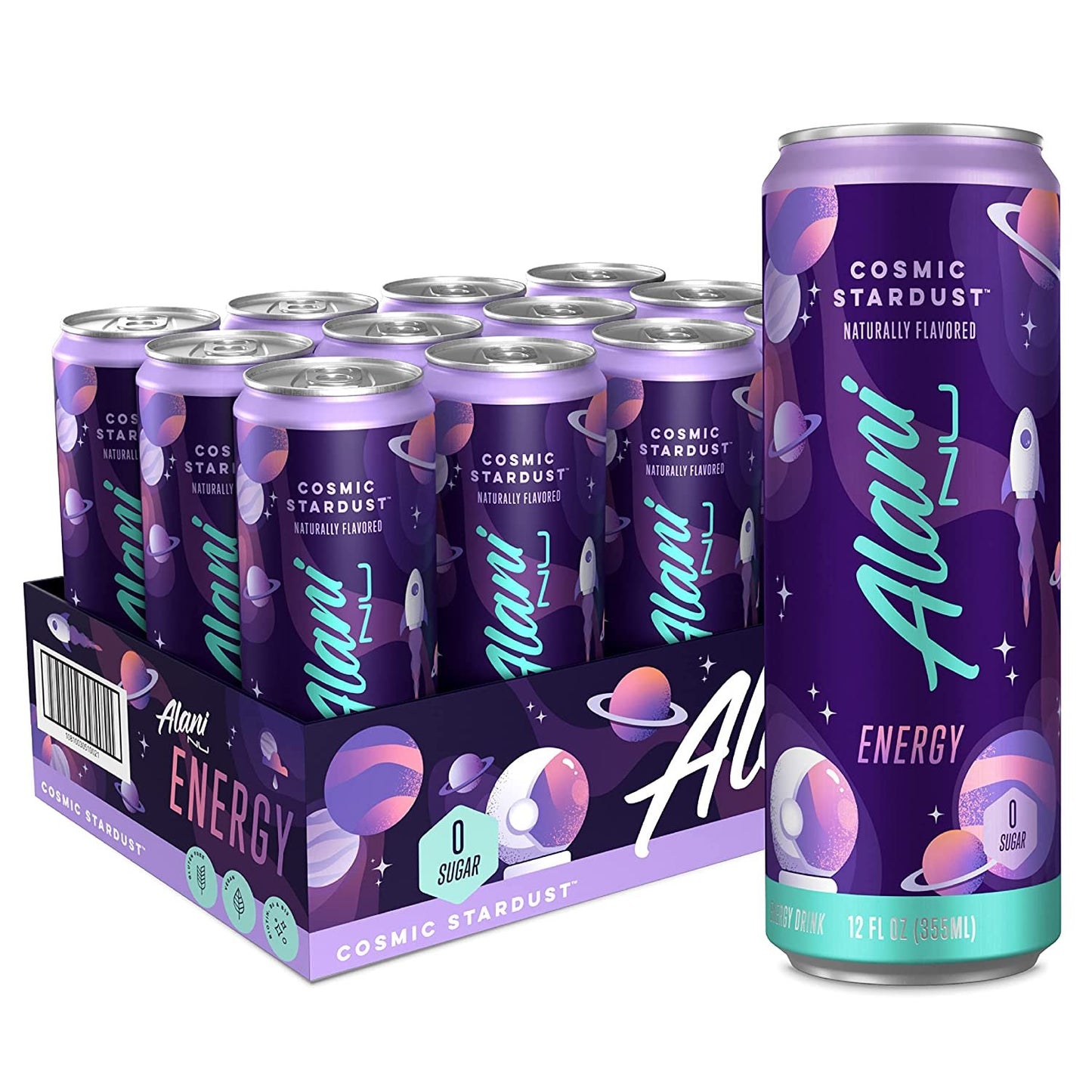 Alani Nu Sugar-Free Energy Drink, Pre-Workout Performance, Tropsicle, 12 oz Cans (Pack of 12)