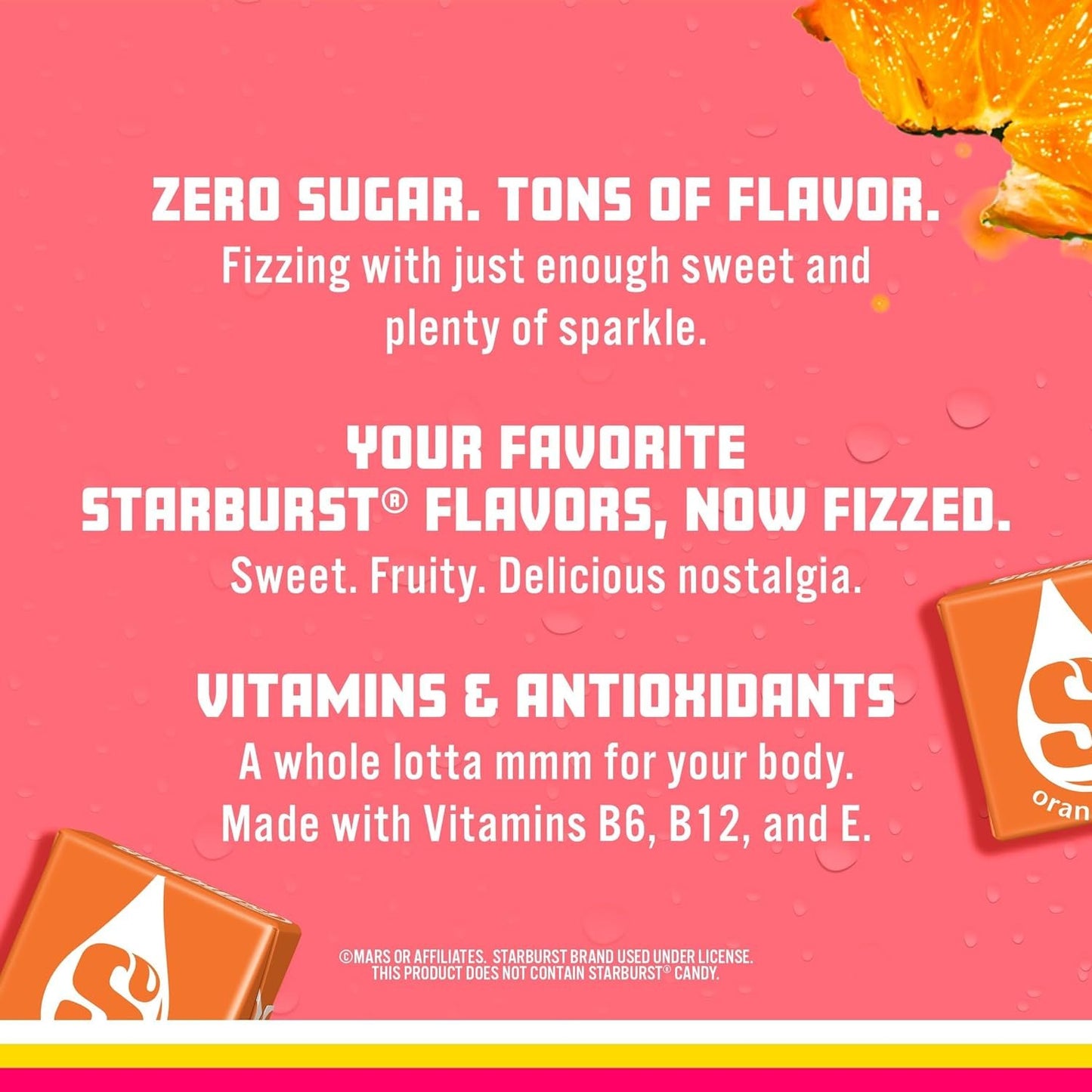 Sparkling Ice STARBURST Cherry, Zero Sugar Flavored Sparkling Water, with Vitamins and Antioxidants, Low Calorie Beverage, 17 fl oz Bottles (Pack of 12)
