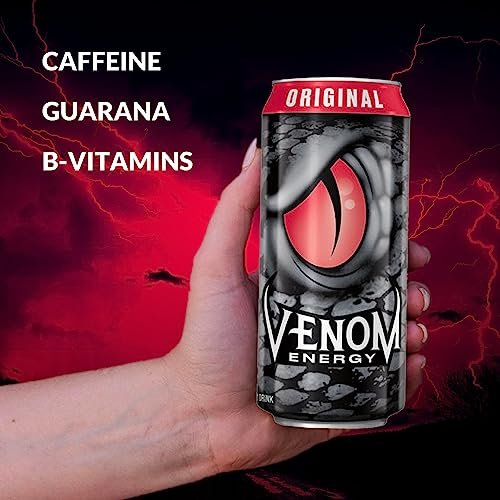 Venom Energy Drink, 16 Fl Oz, 12 Pack, 0 Fat, 160mg Caffeine