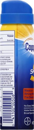 Coppertone SPORT Sunscreen Spray SPF 50, Water Resistant, Continuous Sunscreen, Broad Spectrum 50 Travel Size, 1.6 Oz