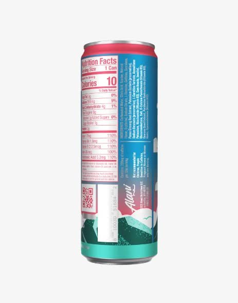 Alani Nu Kiwi Guava Sugar-Free, Energy Drink, Pre workout, 6-12Oz Pack