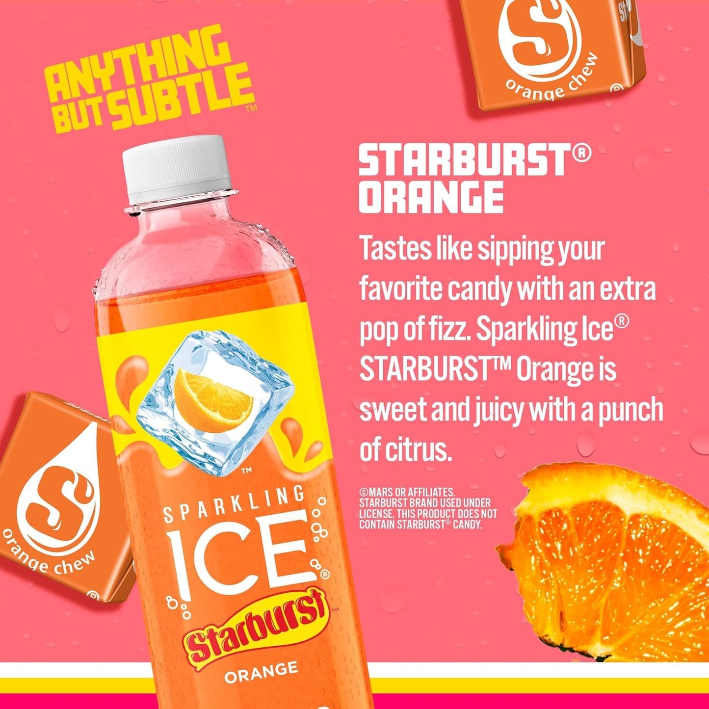 Sparkling Ice STARBURST Cherry, Zero Sugar Flavored Sparkling Water, with Vitamins and Antioxidants, Low Calorie Beverage, 17 fl oz Bottles (Pack of 12)