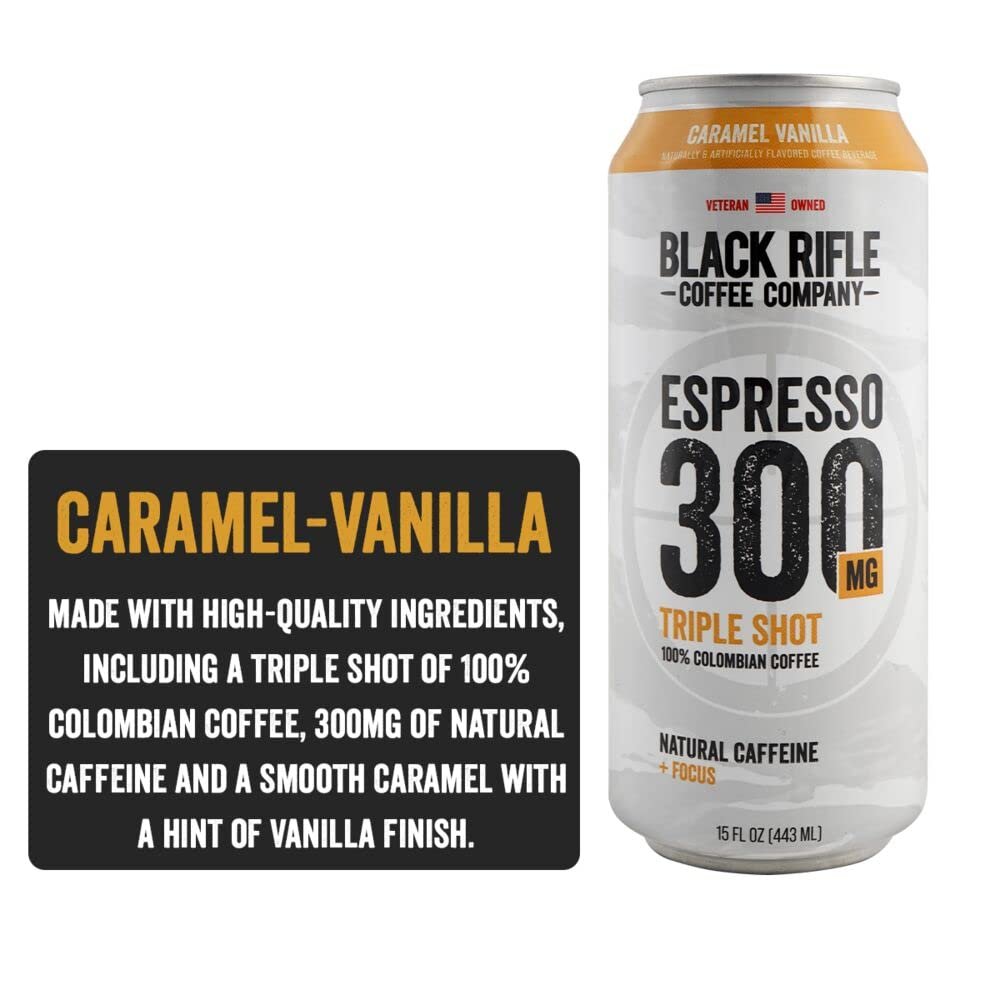 Black Rifle Coffee Company RTD (Caramel Vanilla, 15 Fl Oz (Pack of 12))