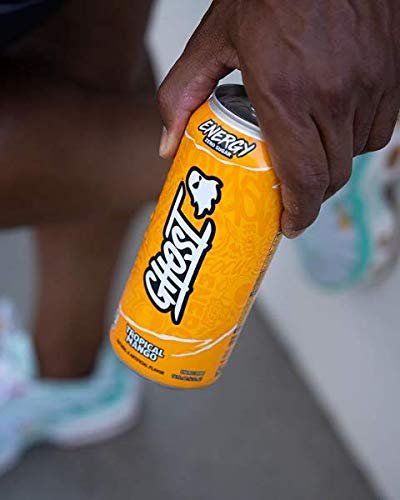 Ghost Energy Ready to Drink 16 Ounce Cans (Tropical Mango, 4 Cans)
