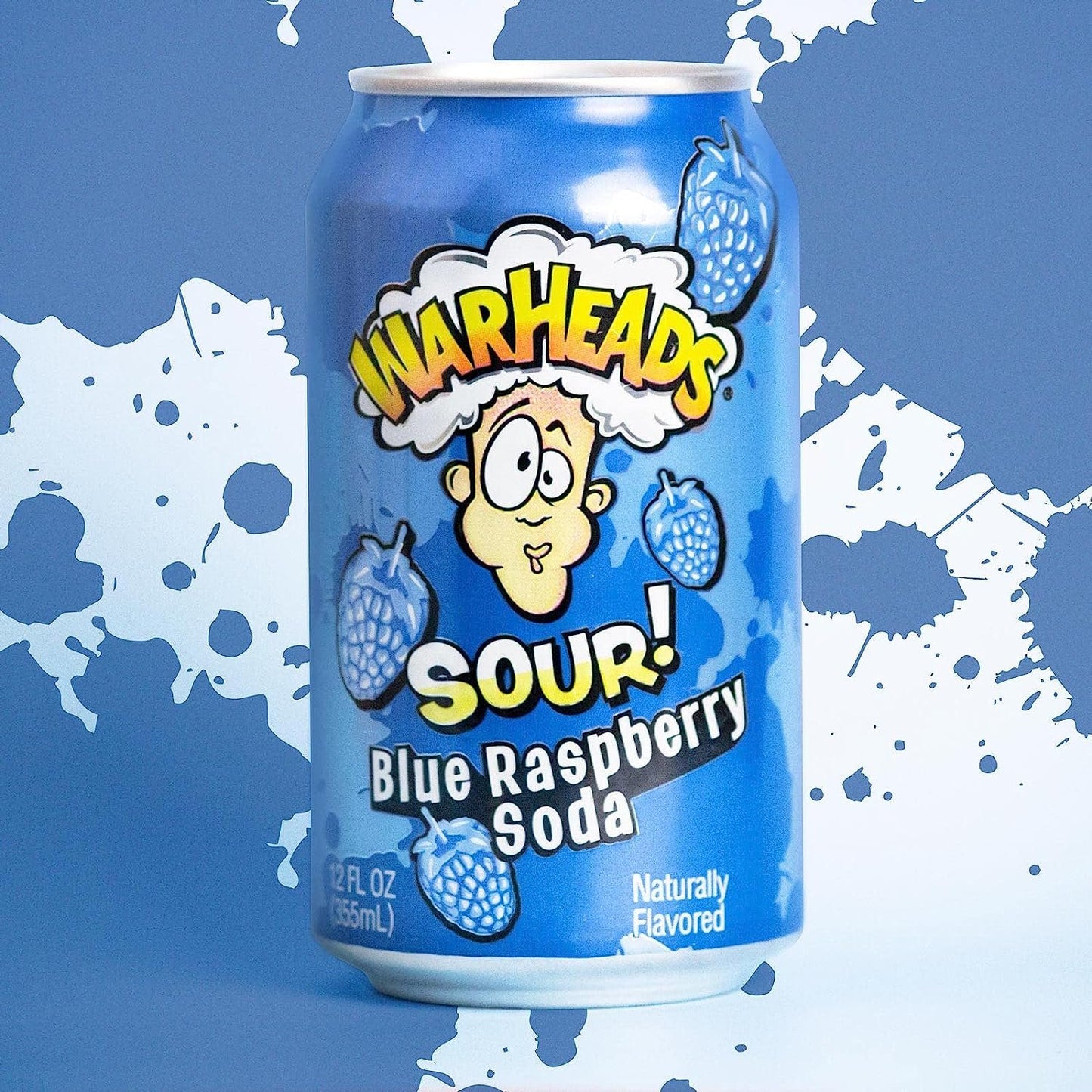 WARHEADS SODA - Sour Fruity Soda with Classic Warheads Flavors – Perfectly Balanced Sweet and Sour Soda - Warheads Candy Throwback Treat, Soda, Cocktail Mixer, Pack of 12, 12oz Cans