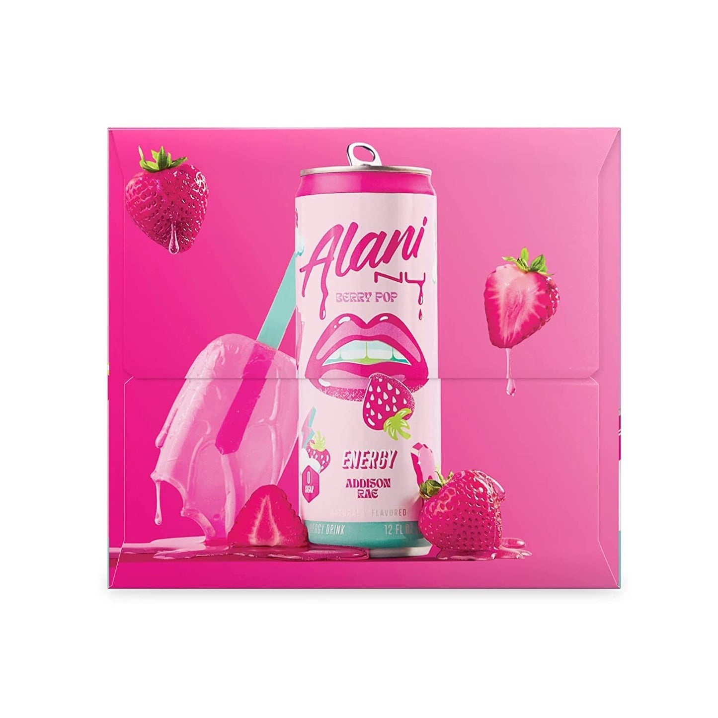 Alani Nu Energy Drinks 6 Cans Sugar Free 200mg of Caffeine B Vitamins 12 Fluid Ounce Cans (Berry Pop)