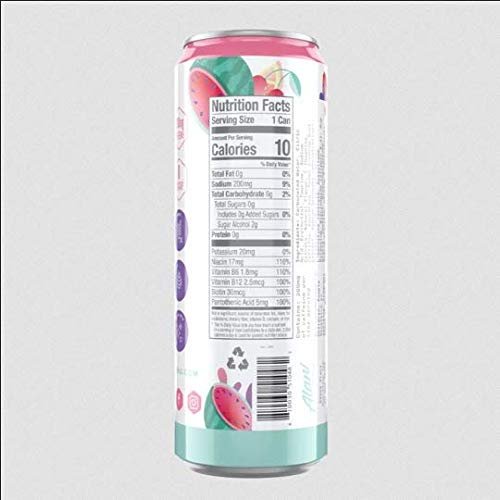 Alani Nu Sugar Free Energy Drinks 12 ounce Cans (Watermeon Wave, 6 Cans)