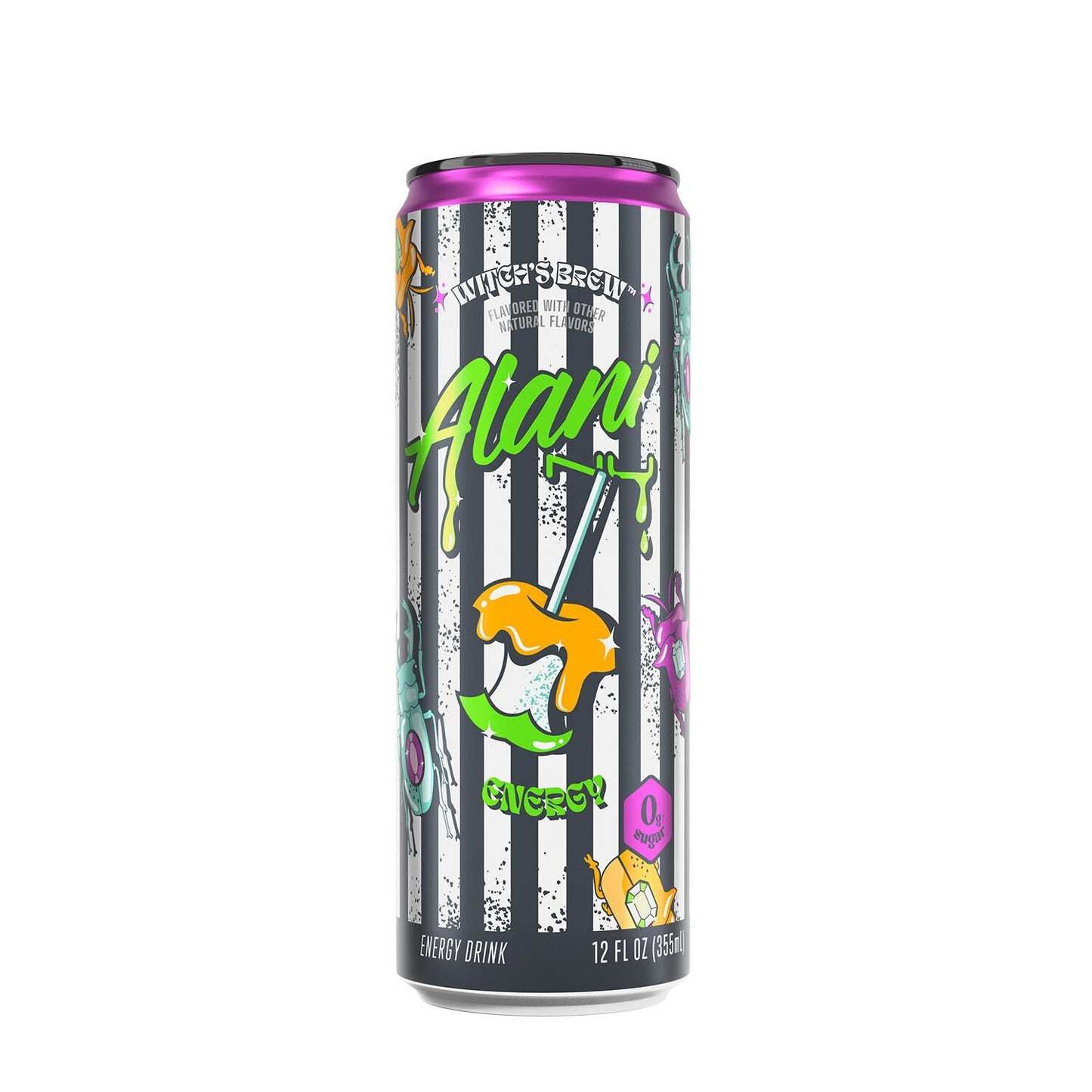 Alani Nu Energy Drink Witch's Brew Limited Edition Beetle Juice 12 oz (Pack of 6)