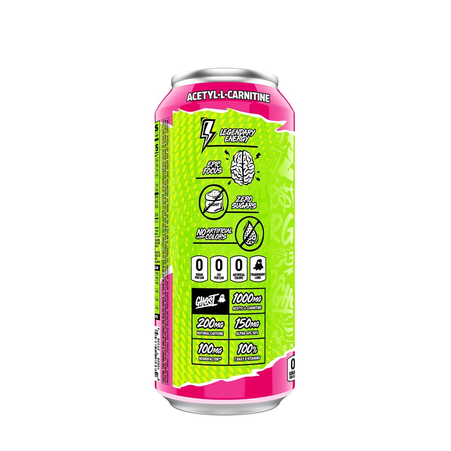 Ghost Energy Ready to Drink 16 Ounce Cans (Warheads Sour Watermelon, 12 Cans)