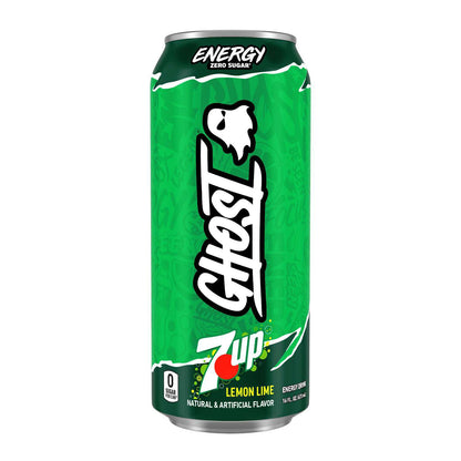 GHOST Energy Drink 7up Lemon Lime 16oz Cans (Pack of 12) **LIMITED EDITION**
