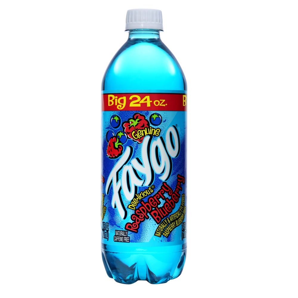 Faygo Soda 24 oz Bottles - Blue Raspberry (6-pack)