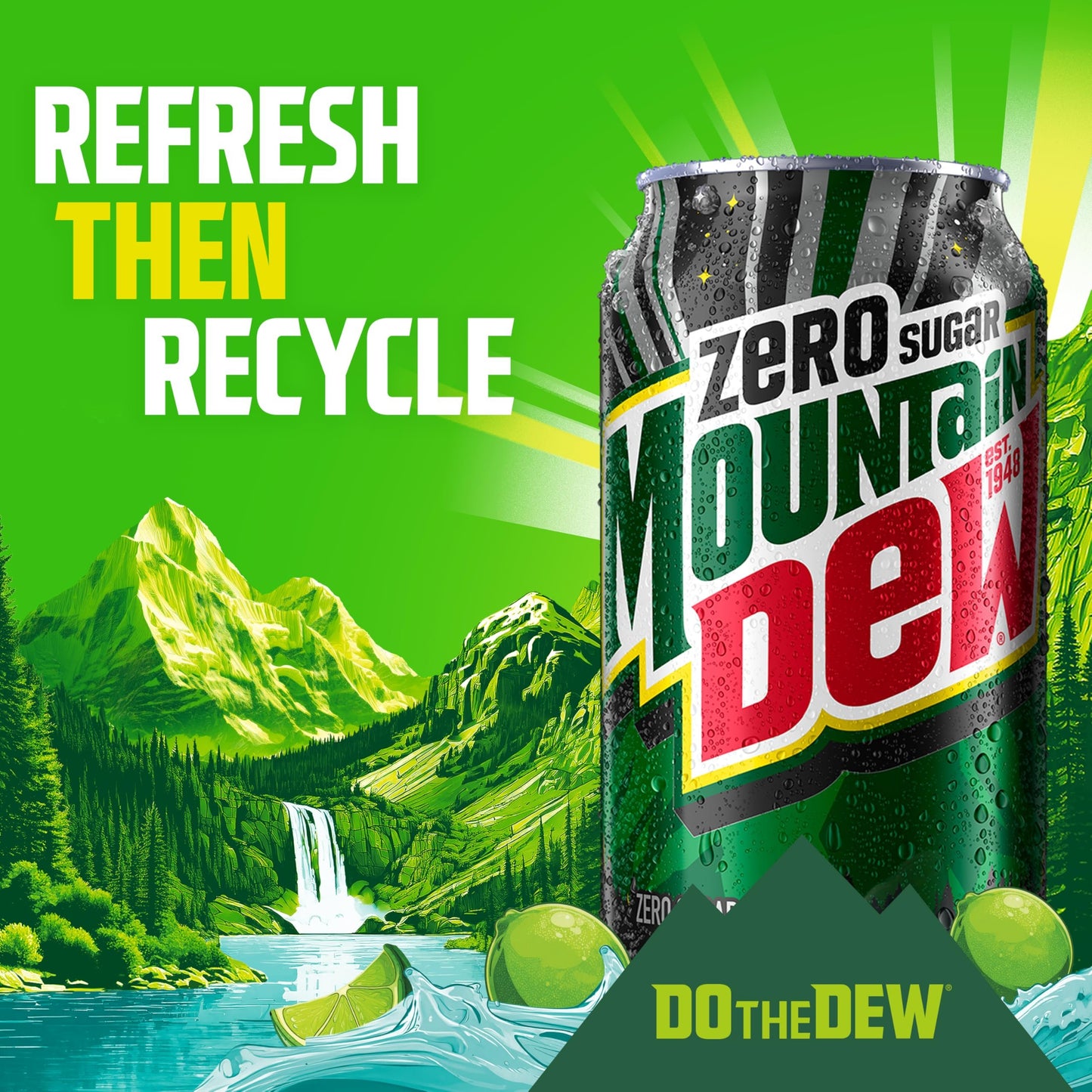 Mountain Dew Zero Sugar Soda, 12oz Cans (12 Pack)