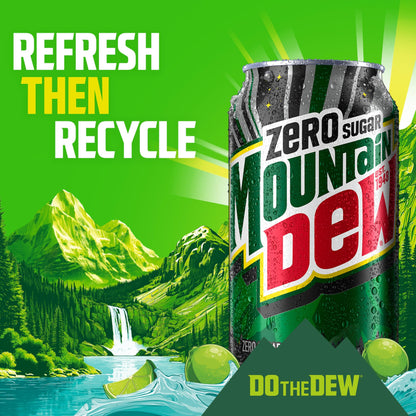 Mountain Dew Zero Sugar Soda, 12oz Cans (12 Pack)