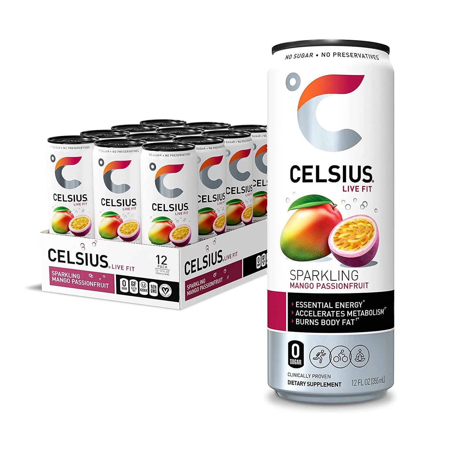 CELSIUS Essential Energy Drink 12 FL Oz