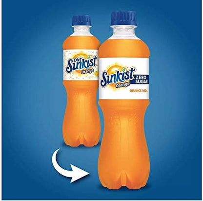 Sunkist Orange Zero (Diet) Soda 20 oz Bottles (Pack of 10, Total of 200 Fl Oz)