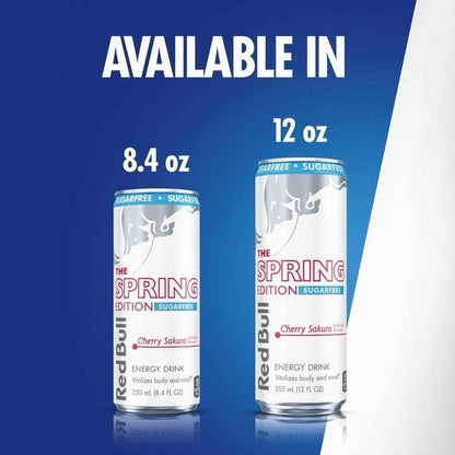 Red Bull Spring Edition Sugar Free Energy Drink, Cherry Sakura, 12 fl. oz., 6 x 4 cans