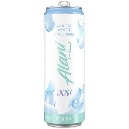 Alani Nu Sugar Free Energy Drinks 12 ounce Cans (Arctic Snow, 6 Cans)