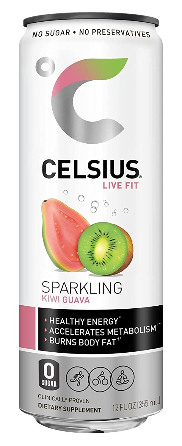 Sparkling Kiwi Guava Fitness Drink, Zero Sugar, 12oz. Slim Can (Pack of 12)
