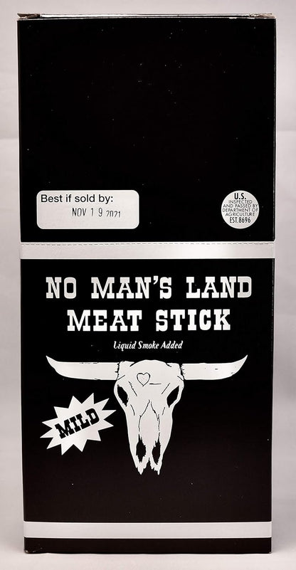 No Man's Land MILD Meat Sticks High Protein Low Calorie Low Carb Premium Meat Snack Carton of 24 1oz Sticks