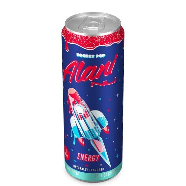 Alani Nu Energy Drinks 6 Cans Sugar Free 200mg of Caffeine B Vitamins 12 Fluid Ounce Cans (Rocket Pop)