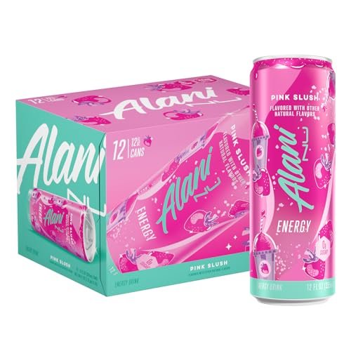 Alani Nu PINK SLUSH Sugar Free, Low Calorie Energy Drinks | 200mg Caffeine | 12 Fl Oz Cans (12 Pack)