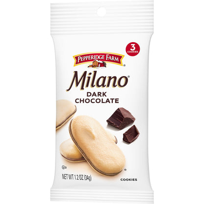 Pepperidge Farm Milano Dark Chocolate Cookies, 1.2 oz. Single-Serve Snack Pack