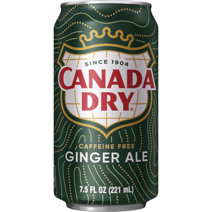 Canada Dry Ginger Ale Soda, 7.5 fl oz cans, 6 pack