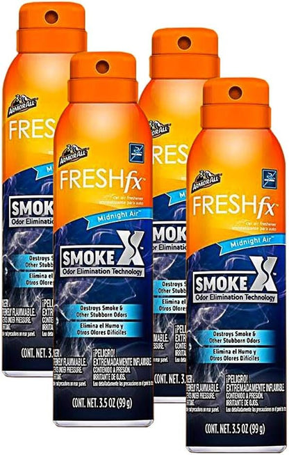 Armor All Smoke-X 3.5oz Spray Smoke Odor Eliminator, Midnight Air Scent (6)