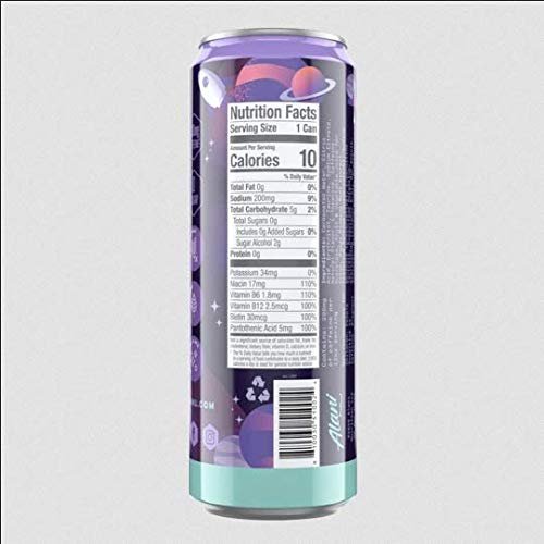 Alani Nu Sugar Free Energy Drinks 12 ounce Cans (Cosmic Stardust, 6 Cans)