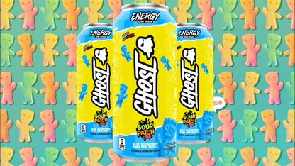 Ghost Energy Ready to Drink 16 Ounce Cans (Sour Patch Kids/Warheads Variety Pack, 12 Cans)