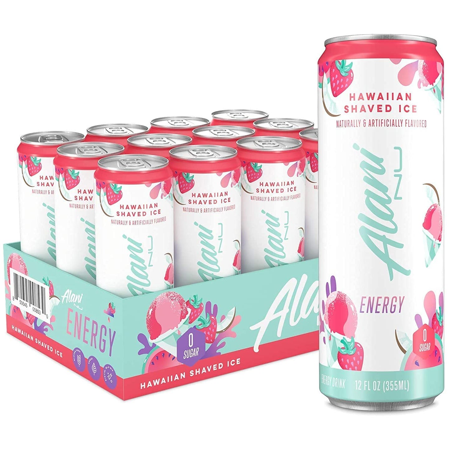 Alani Nu Sugar Free Energy Drinks 12 ounce Cans (Tropsical, 6 Cans)